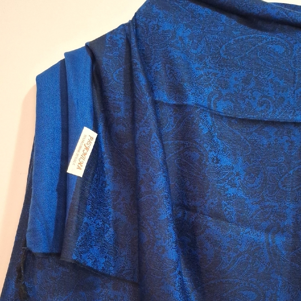 Pashmina Blue Scarf - Picture 2 of 4